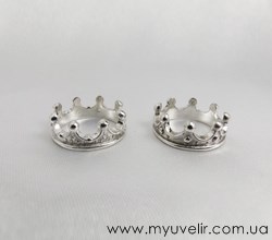 Обручальные кольца короны из серебра